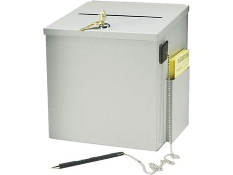 buddy products steel suggestion box|Buddy Products Recycled Steel Suggestion Box with Lockin.